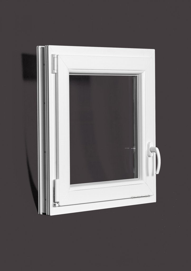 Kunststof Kozijn Draaikiep 60 X 60 Cm Mat Zwart RAL 9005, Doe-het-zelf en Verbouw, Kozijnen en Schuifpuien, Niet ingevuld, Kunststof