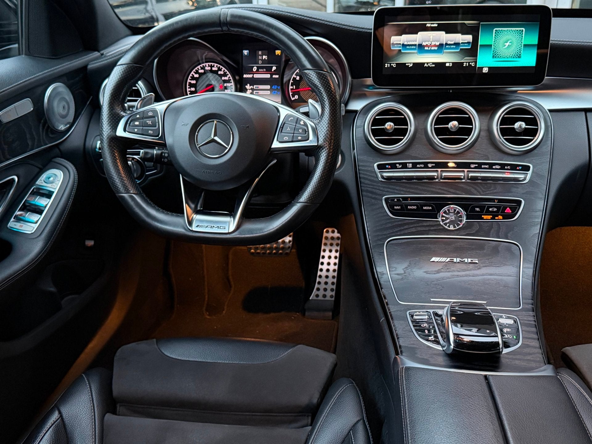 Mercedes-Benz C-klasse Estate AMG 63 476PK |Burmester |Stoel, Auto's, Automaat, Achterwielaandrijving, Gebruikt, Zwart