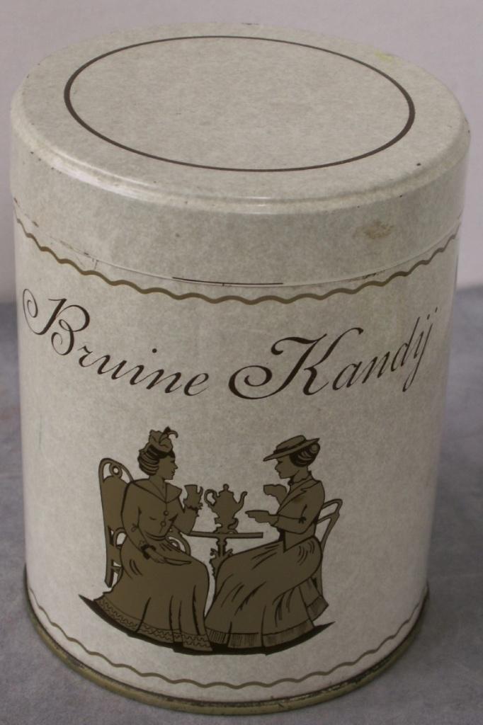Vintage blik Buisman Bruine Kandij afb twee drinkende dames, Ophalen of Verzenden, Zo goed als nieuw, Overige