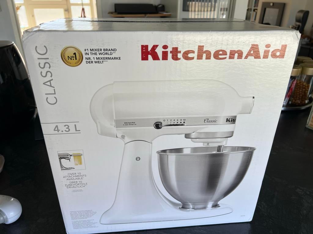 KitchenAid Classic Keukenmachine - nieuw in verpakking, 4 liter of meer, Ophalen of Verzenden, Nieuw, 3 snelheden of meer