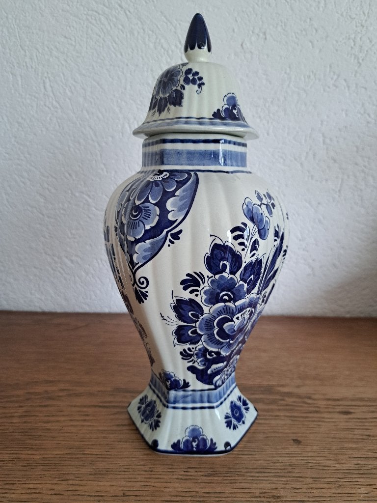 Delfts Blauw Gemberpot met Deksel - Handwerk, Ophalen of Verzenden