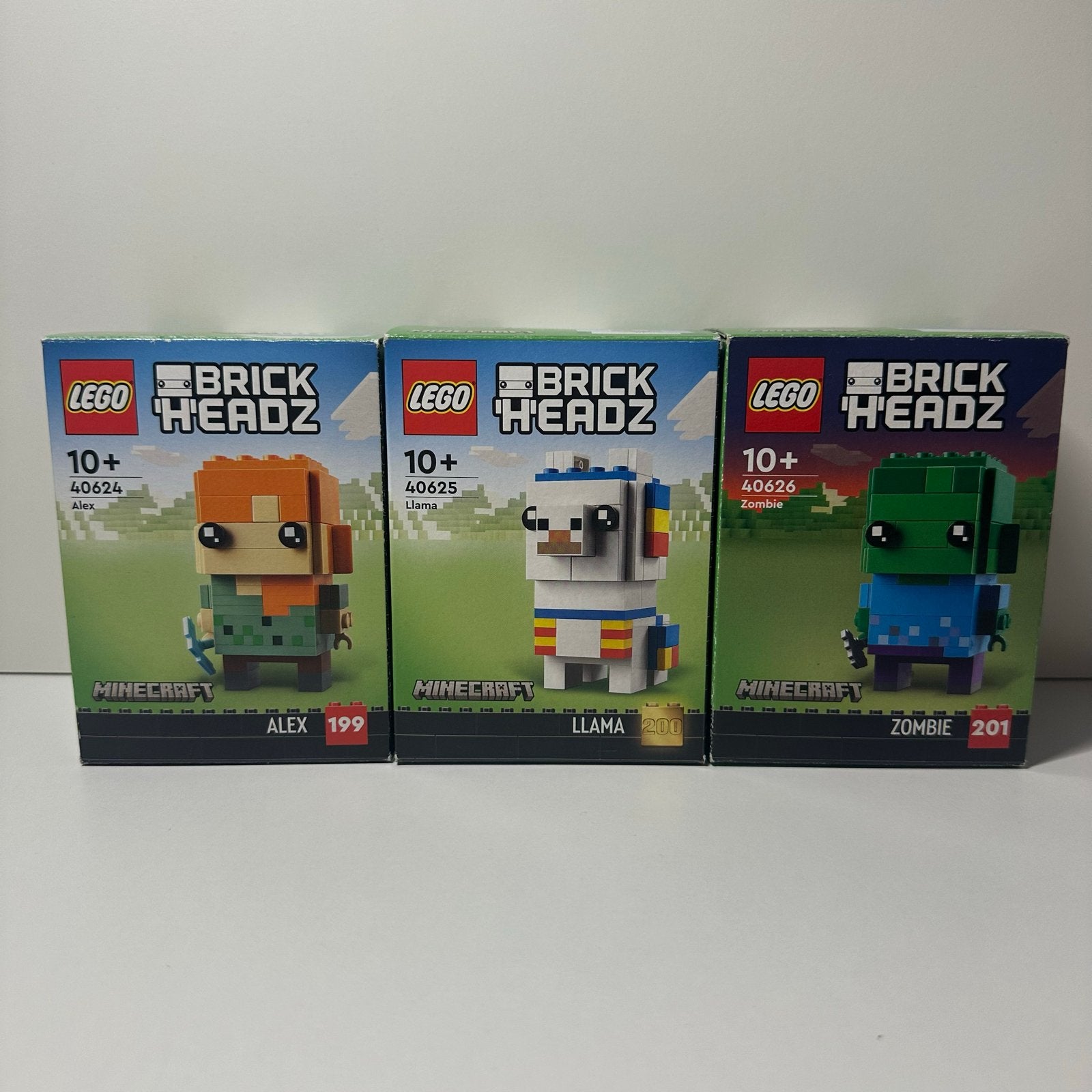 LEGO Brickheadz Minecraft Alex, Lama en Zombie, Ophalen of Verzenden, Zo goed als nieuw