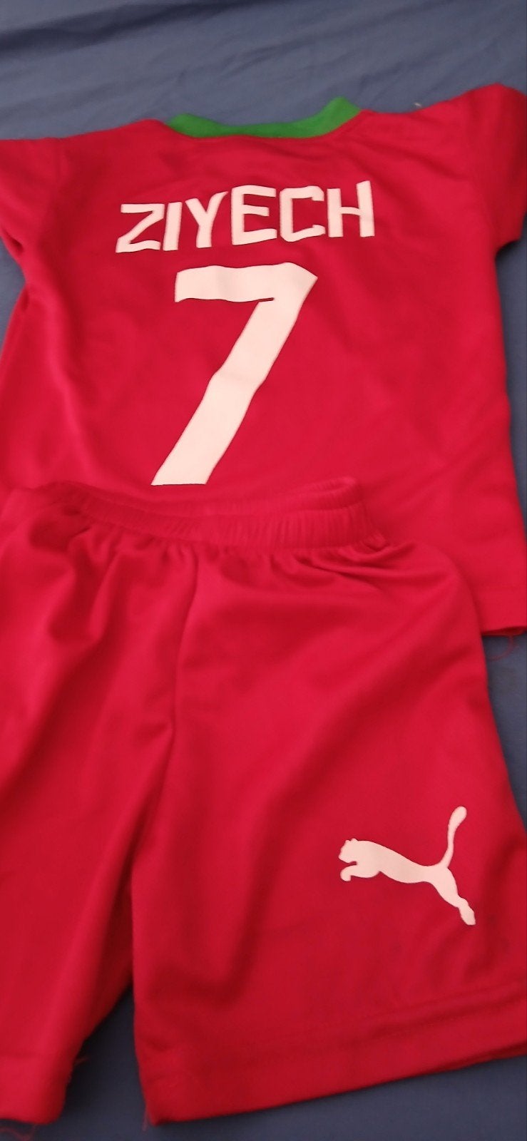 Marokko Voetbaltenue Kinderen - Hakimi/Ziyech, Ophalen of Verzenden, Zo goed als nieuw, Puma / Adidas, Jongen of Meisje