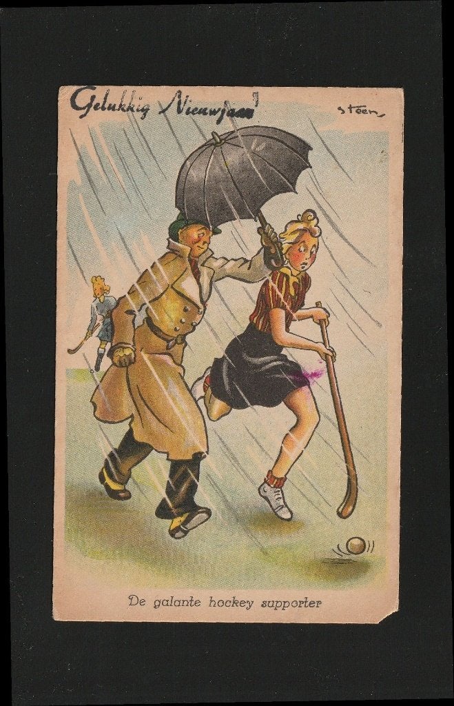 Sport Hockey illu Pax Steen B06-13, Ophalen of Verzenden, 1920 tot 1940, Ongelopen