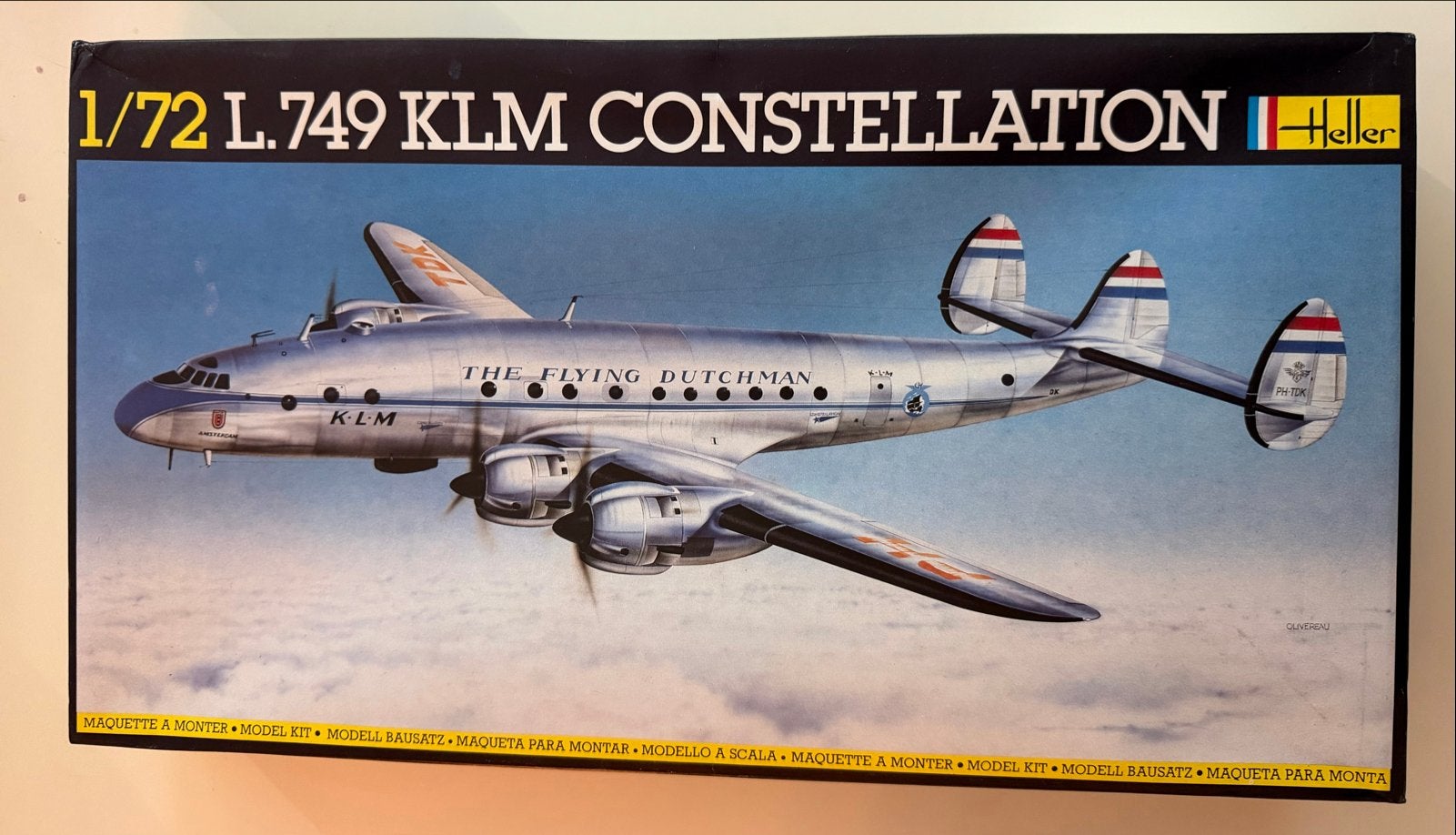 Heller 1/72 L.749 KLM Lockheed Constellation + propeller set, 1:72 tot 1:144, Nieuw, Ophalen of Verzenden, Vliegtuig