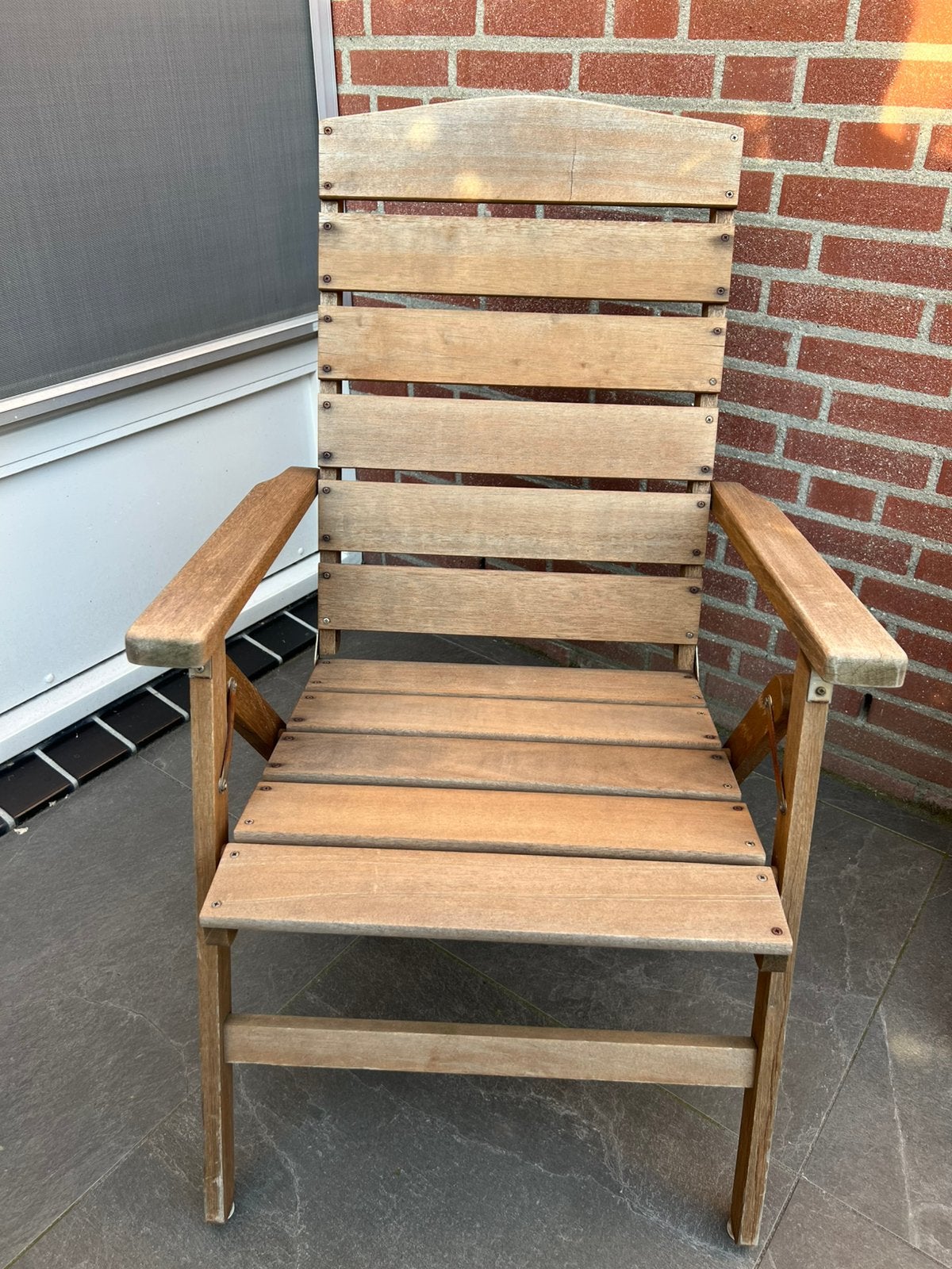 Houten tuinstoelen, Tuin en Terras, Ophalen, Gebruikt, Hout, Inklapbaar