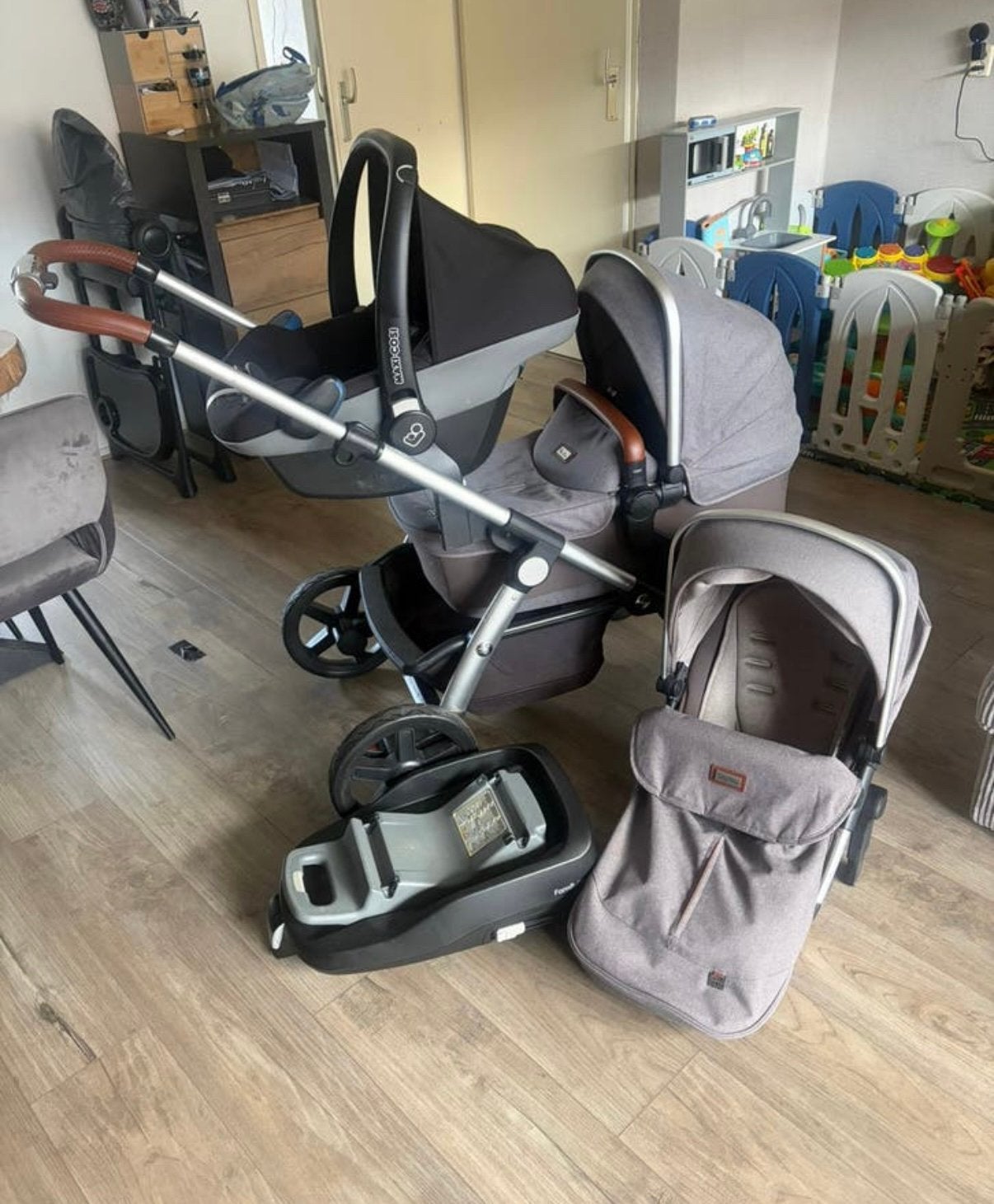 Silver cross wave duo kinderwagen compleet, Zo goed als nieuw, Verstelbare duwstang, Ophalen, Kinderwagen