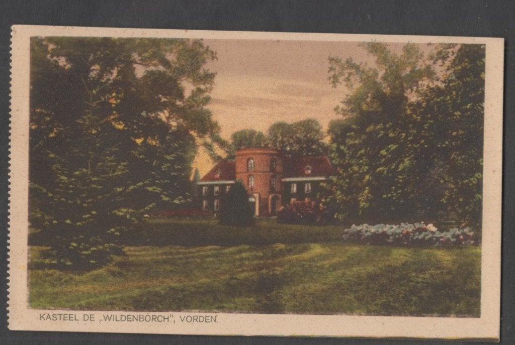 Vorden Kasteel De Wildenborch  1929 gelopen, Ophalen of Verzenden, 1920 tot 1940, Gelopen, Gelderland