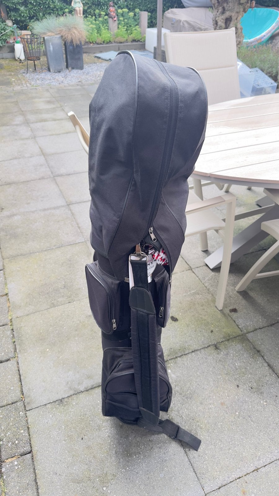 Complete golfset met tas en diverse clubs, Ophalen, Gebruikt, Set, Overige merken