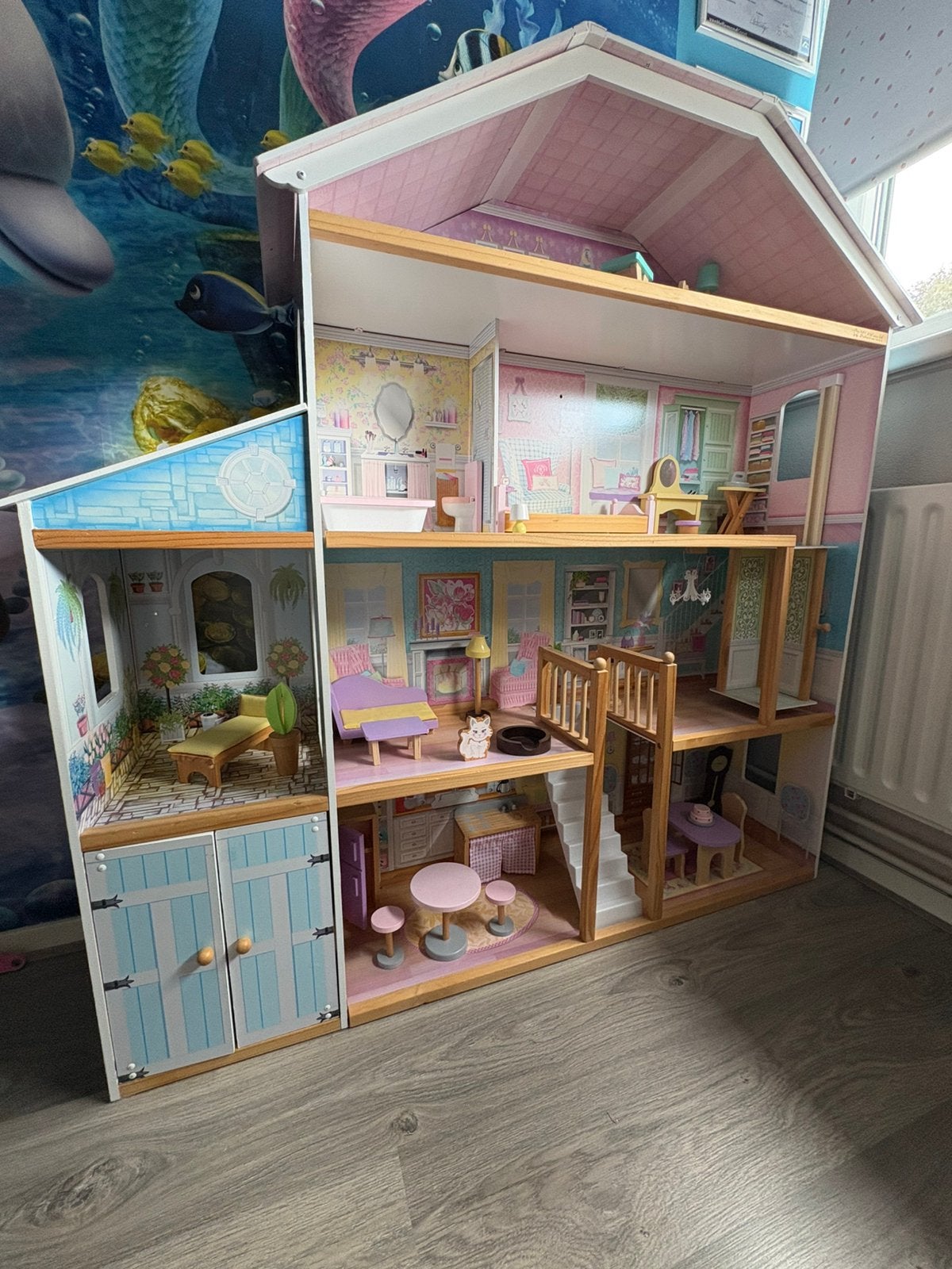 Kidkraft houten Barbie huis the Mansion XXL, Ophalen, Gebruikt, Poppenhuis