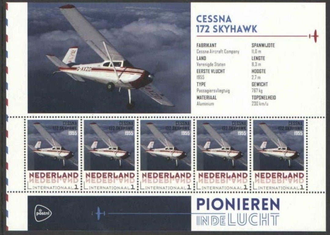 Vel Pioniers in de Luchtvaart - Cessna 172 Skyhawk Postfris., Verzenden, Postfris