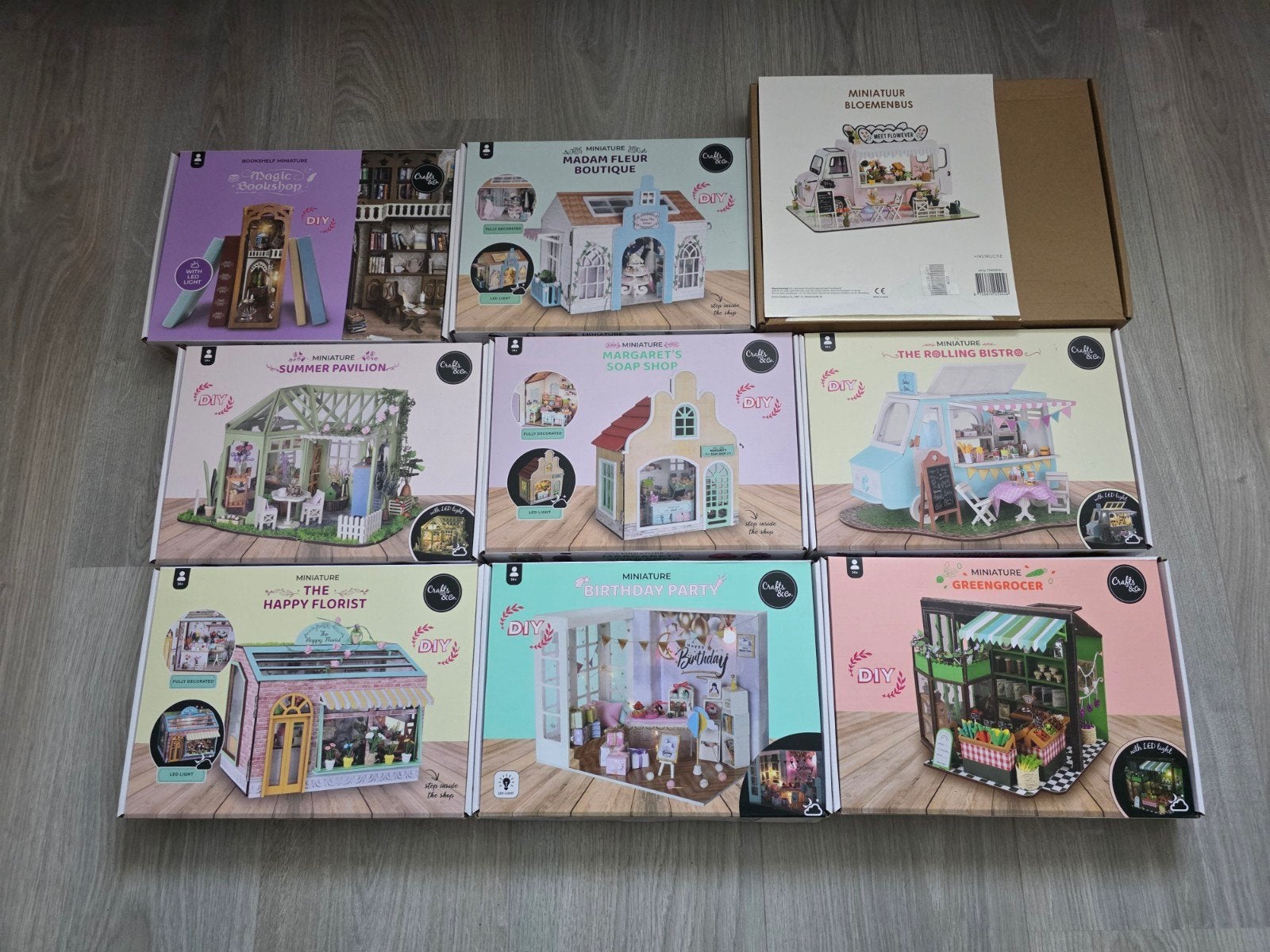 9x miniatuurhuisje van craft&co nieuw, Hobby en Vrije tijd, Ophalen of Verzenden, Nieuw