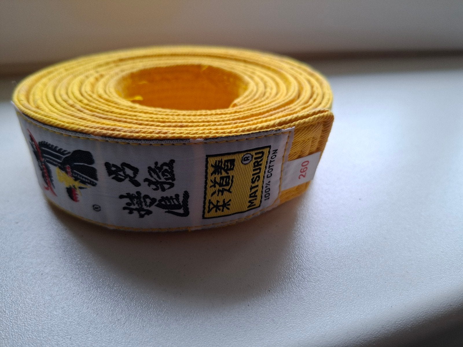 Matsuru Gele Judo Band - 260 cm, Maat XL, Ophalen of Verzenden, Gebruikt, Judo