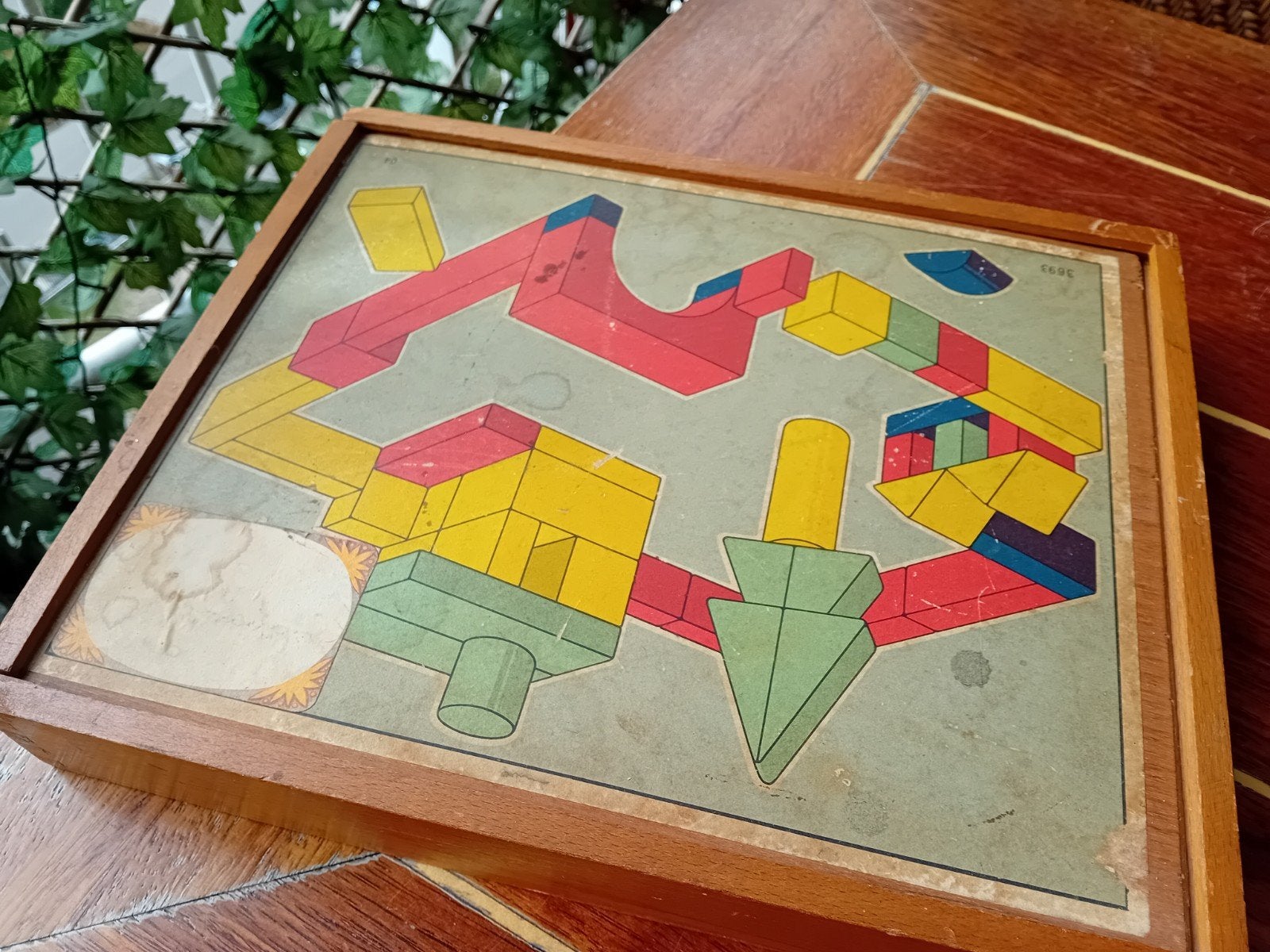Antieke houten bouwblokken doos - Leuk voor verzamelaars, Antiek en Kunst, Ophalen of Verzenden