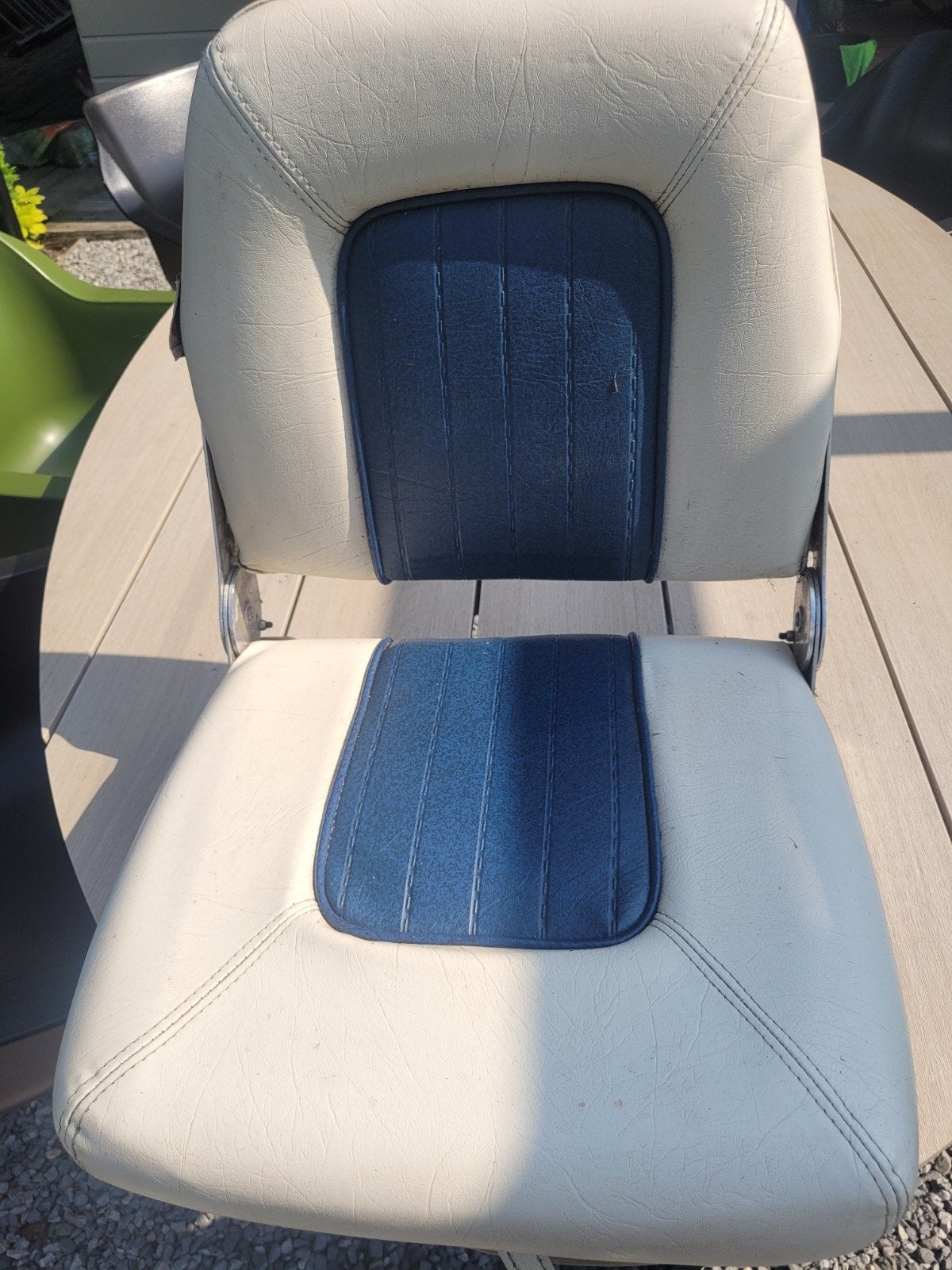 Comfortabele Alpha bootstoel - wit/blauw, Watersport en Boten, Accessoires en Onderhoud, Ophalen of Verzenden, Gebruikt, Interieur en Kussens