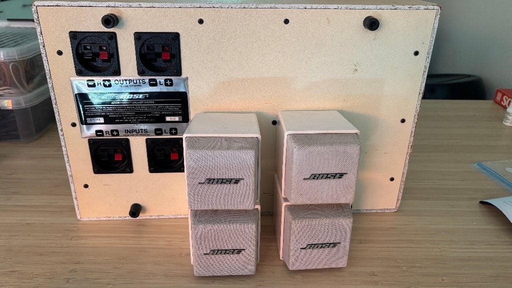 Vintage Bose Acoustimass 5 Series I – compleet & werkend, Ophalen, Gebruikt, Speakerset, 60 tot 120 watt
