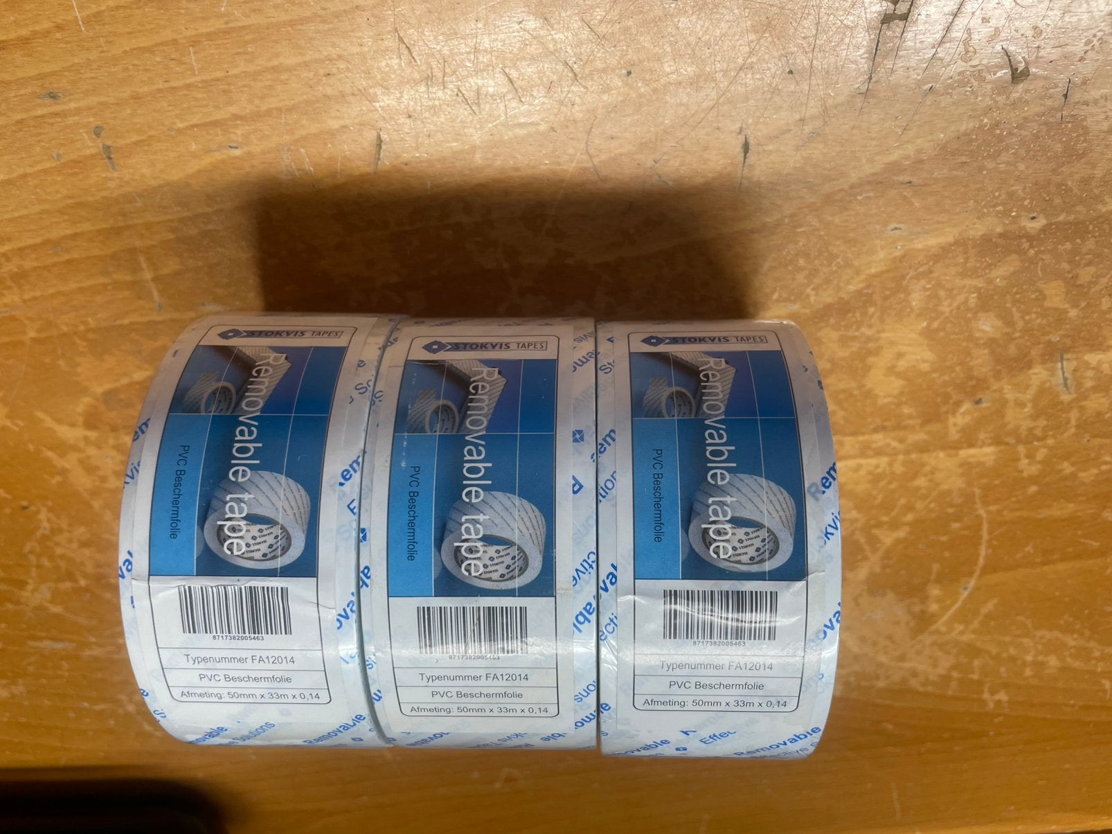 3x Stokvis Removable Tape 50mm x 33m – nieuw, Ophalen of Verzenden, Nieuw, Overige typen