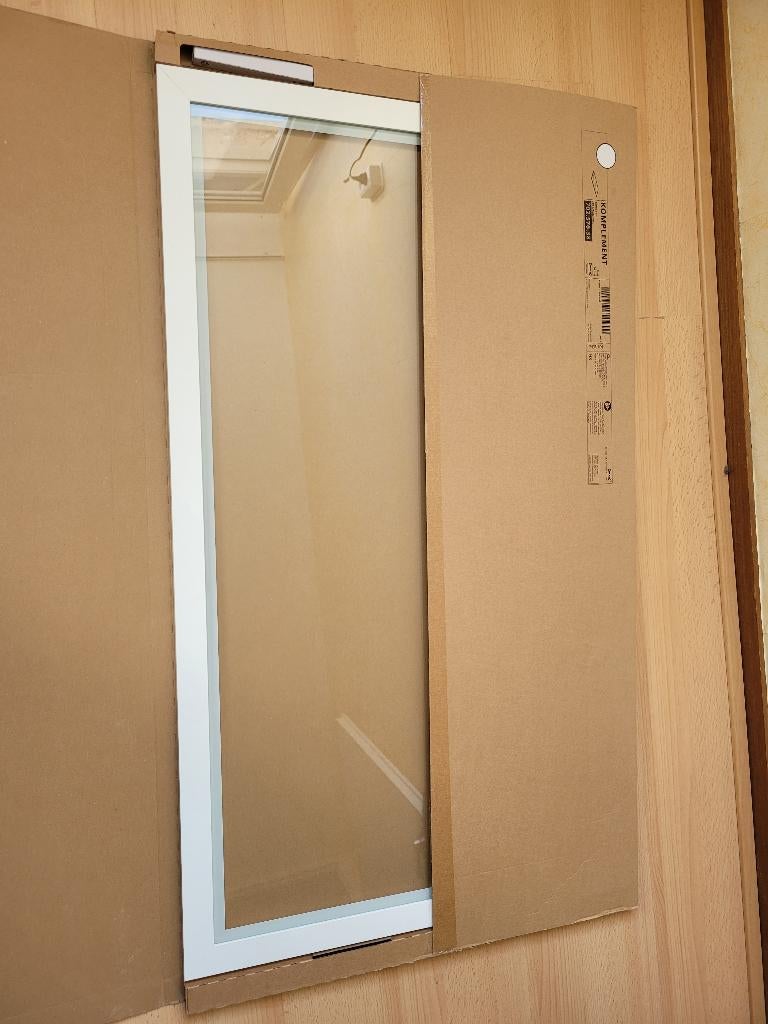 KOMPLEMENT glasplaat pax kast wit, Ophalen, Nieuw, 50 tot 100 cm, Minder dan 100 cm