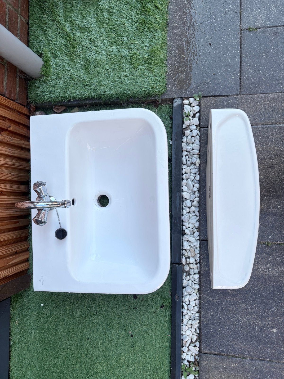 Wastafel met kraan - Villeroy & Boch, Ophalen, Gebruikt, Chroom, Wastafel