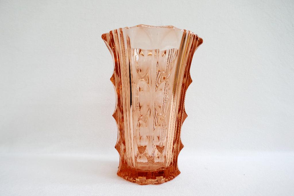 Stölzle Heřmanova Hut - Vaas - Art Deco persglas, Ophalen of Verzenden