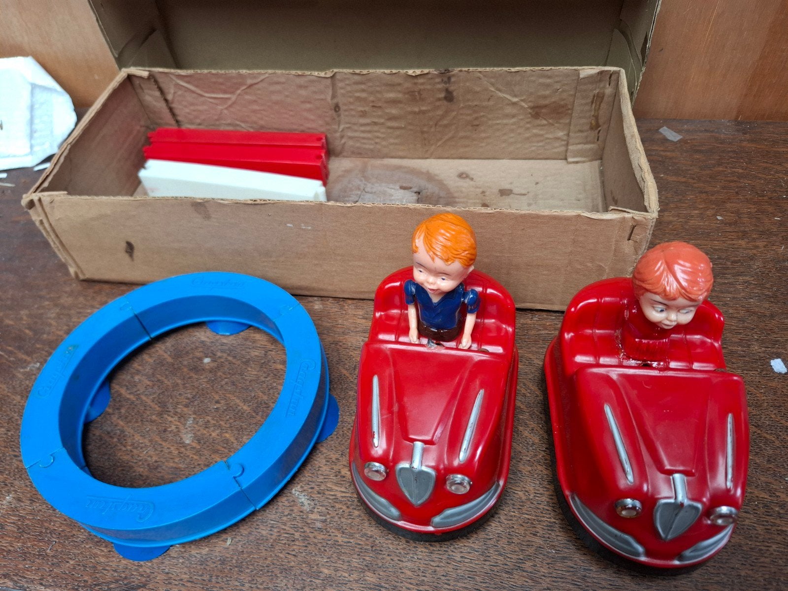 Vintage Cragstan Tricky Action Dodge-Em botsauto's set, Ophalen of Verzenden, Gebruikt
