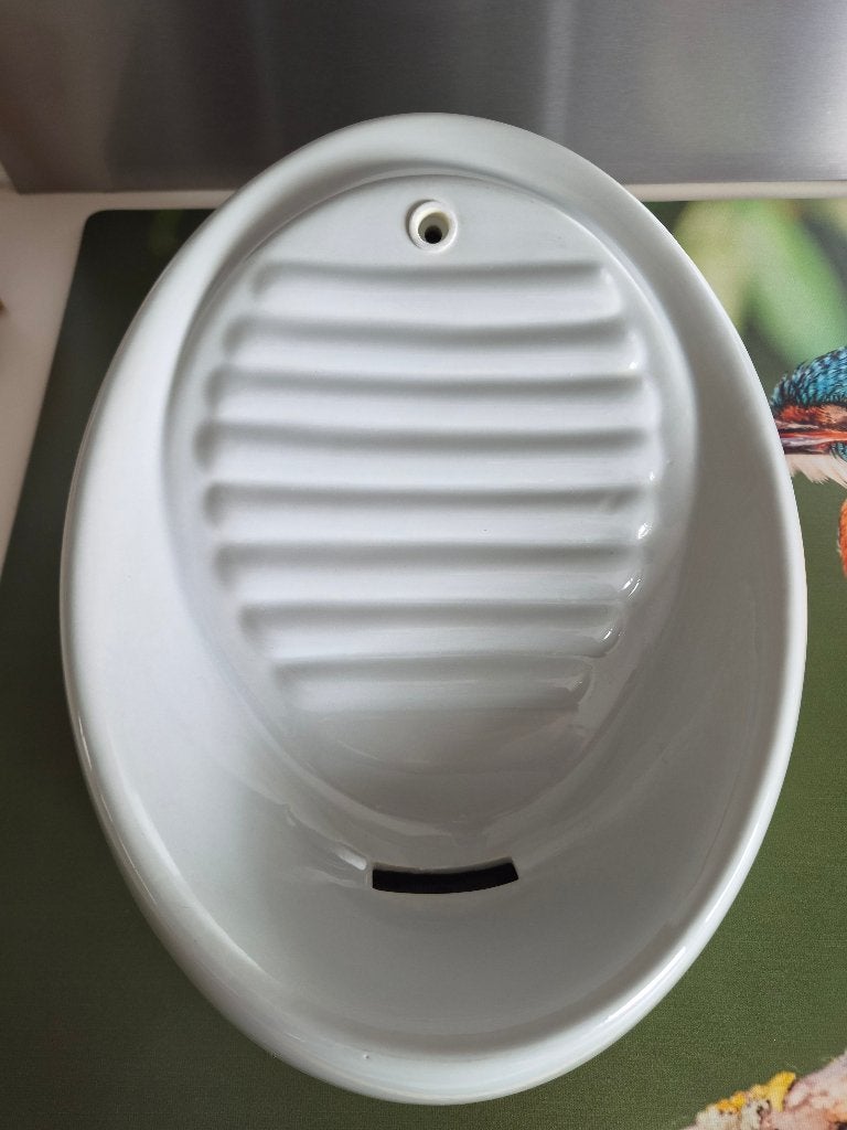 Lichtgrijze Lucky Kitty drinkfontein waterfontein, Ophalen of Verzenden, Zo goed als nieuw