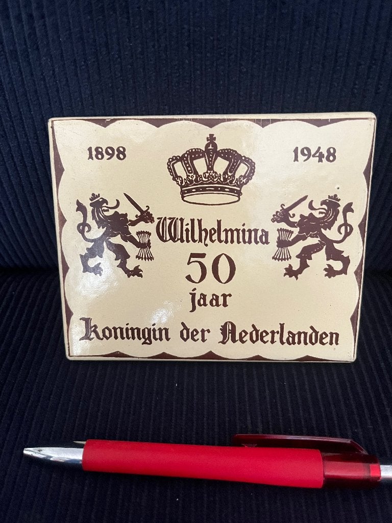 Edy Dieren 1948 emaille bordje, Antiek en Kunst, Ophalen of Verzenden