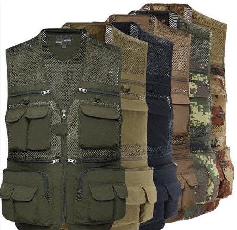 Outdoor vest (bodywarmer vissen reizen militair leger jas), Verzenden, Nieuw, Overige maten, Overige kleuren