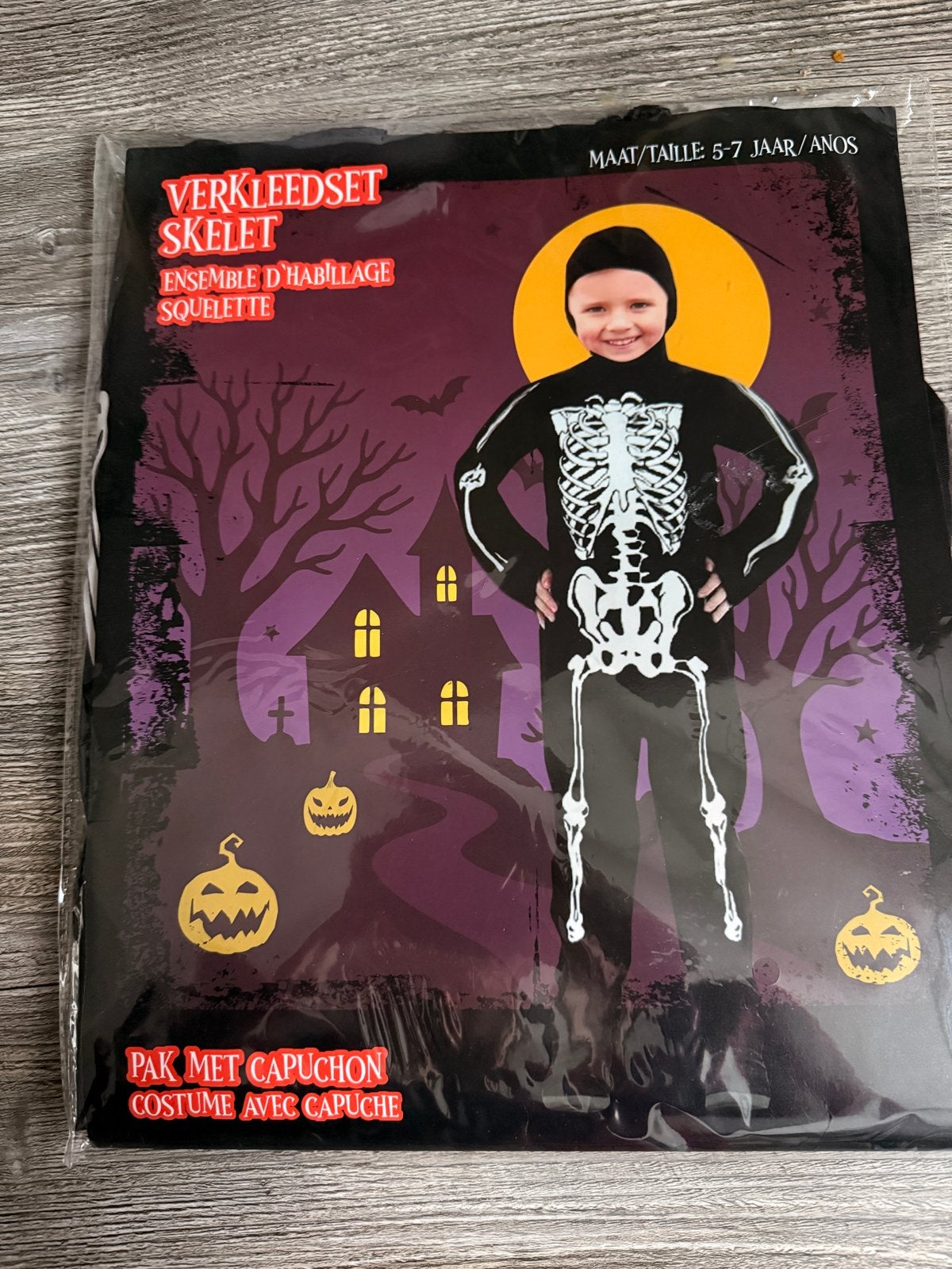 Skelet Verkleedpak Kinderen Maat 110-116 Halloween Carnaval, Kinderen en Baby's, Carnavalskleding en Verkleedspullen, Ophalen of Verzenden