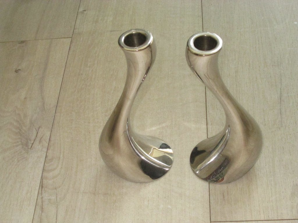 Vintage design kandelaars Georg Jensen Denmark ( 2 stuks), Ophalen of Verzenden