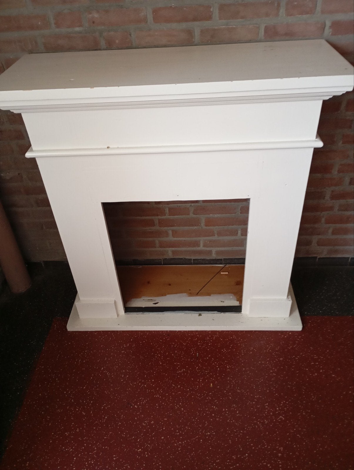Decoratieve schouw - Wit, Ophalen of Verzenden, Gebruikt, Vrijstaande haard, Overige soorten