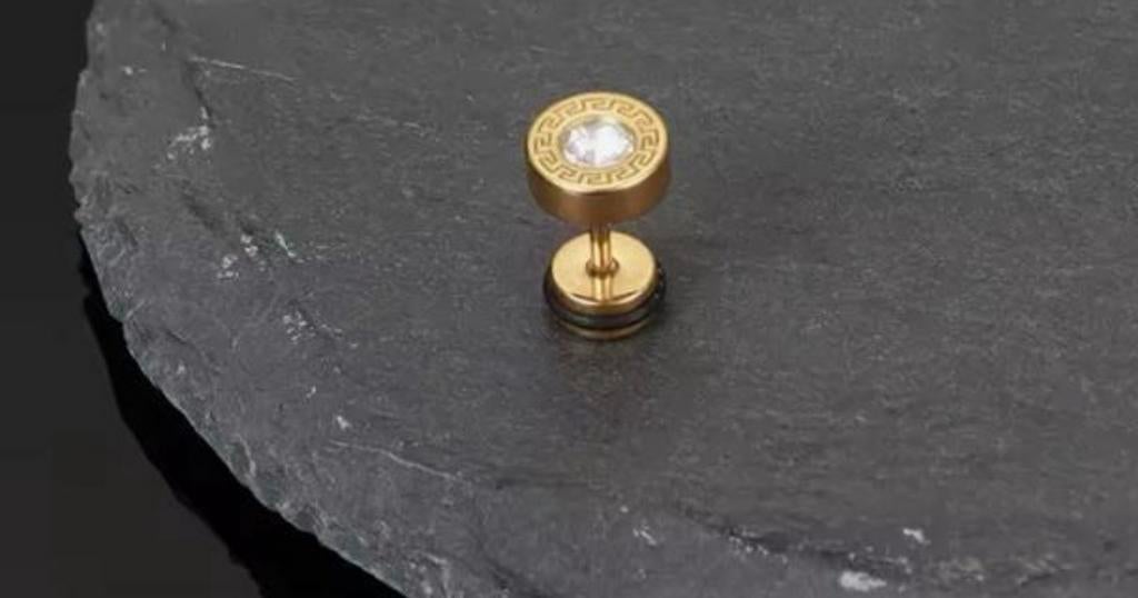 Versace oorbellen nieuw gaan per paar 8mm, Sieraden, Tassen en Uiterlijk, Oorbellen, Verzenden, Nieuw, Goud, Overige materialen
