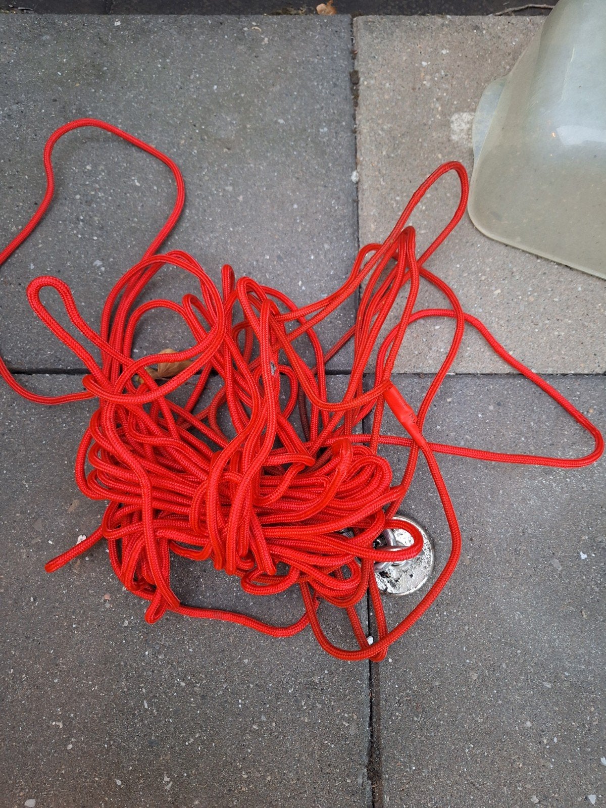 Magneetvishengel met touw en karabijnhaak, Ophalen of Verzenden, Gebruikt, Meer dan 30 cm, Overige merken