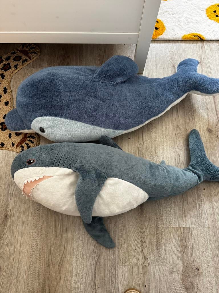 Leuke knuffels voor kids! Haai en dolfijn knuffel, Ophalen, Gebruikt, Overige merken, Overige karakters