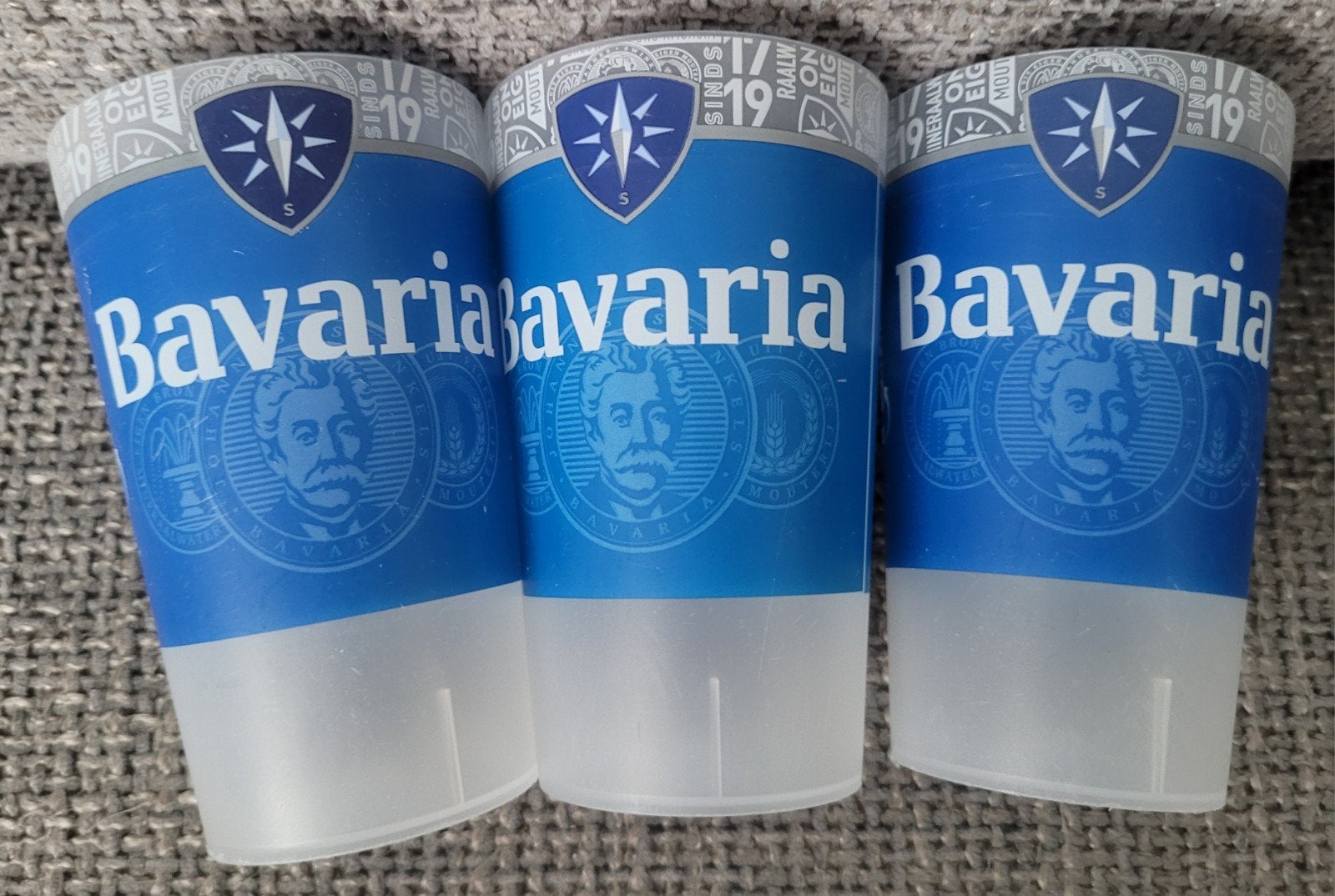 3 x bavaria plastic bekers, Ophalen of Verzenden, Zo goed als nieuw, Glas of Glazen, Bavaria