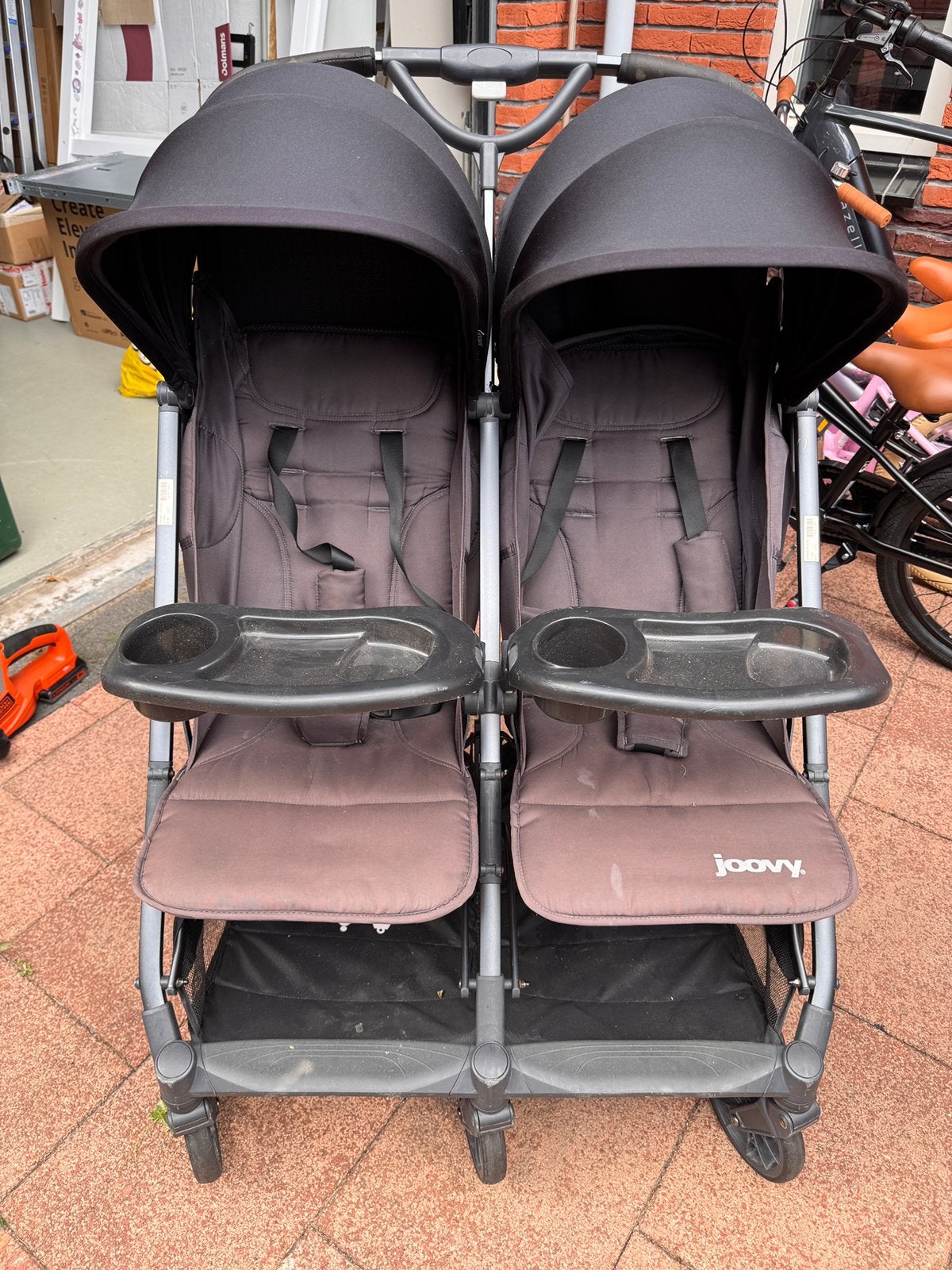 Twin kinderwagen Joovy Cooper X2, Ophalen, Gebruikt, Kinderwagen of Buggy