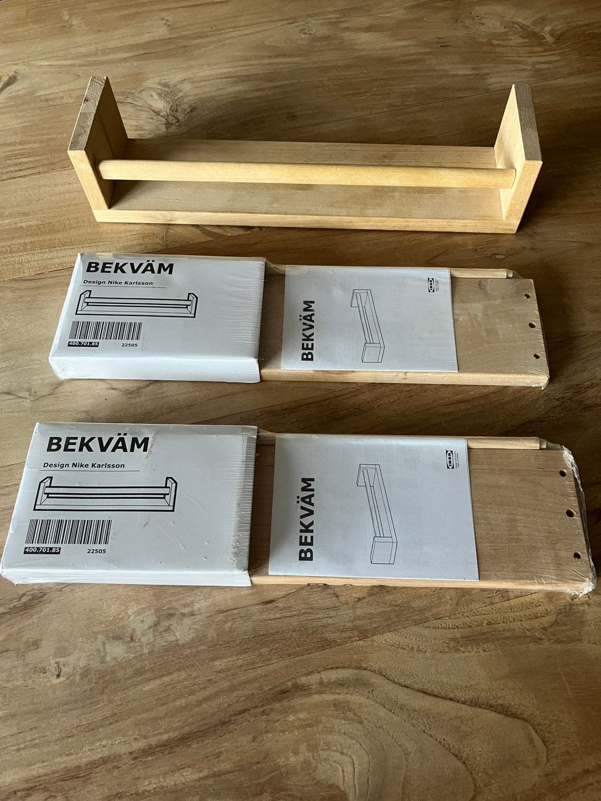 Drie ikea wandplankjes Bekvam, Huis en Inrichting, Ophalen of Verzenden, Zo goed als nieuw