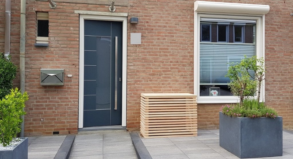 Een ombouw van Douglas hout voor je airco op maat gemaakt., Ophalen, Nieuw