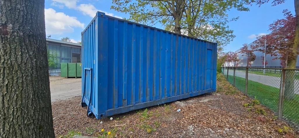 Zee container 20ft. Op slede, containerbak, opslagcontainer, Zakelijke goederen, Ophalen