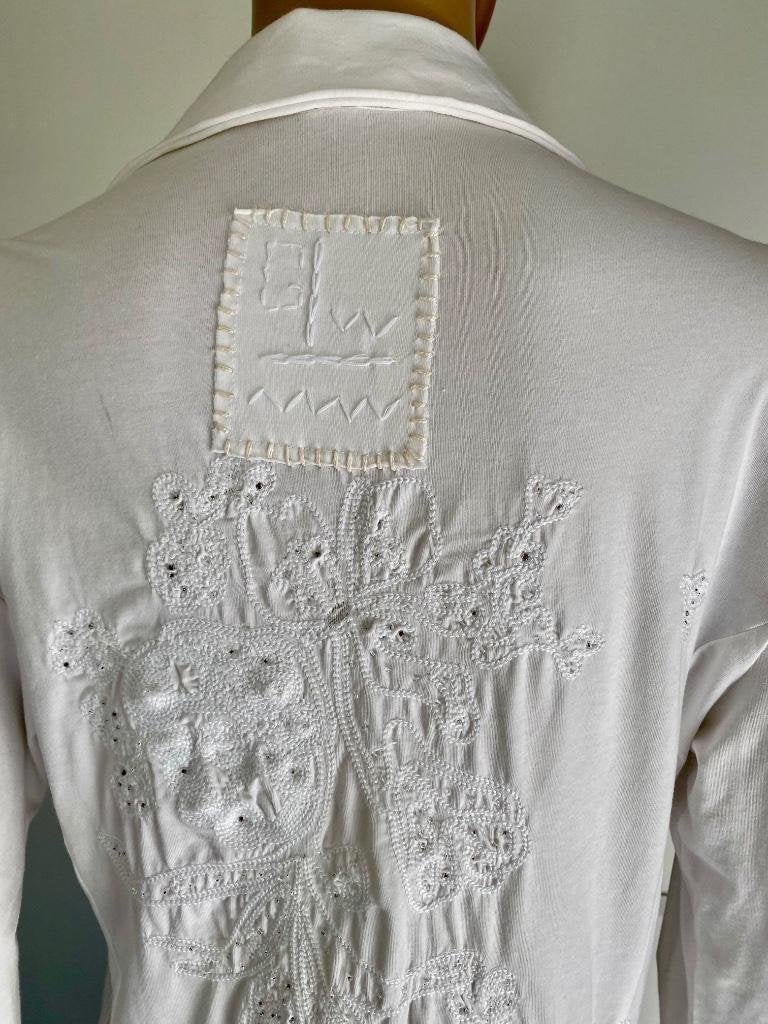 i411 Margittes maat 40/42=M/L blouse vest top shirt wit, Wit, Maat 42/44 (L), Margittes, Ophalen of Verzenden