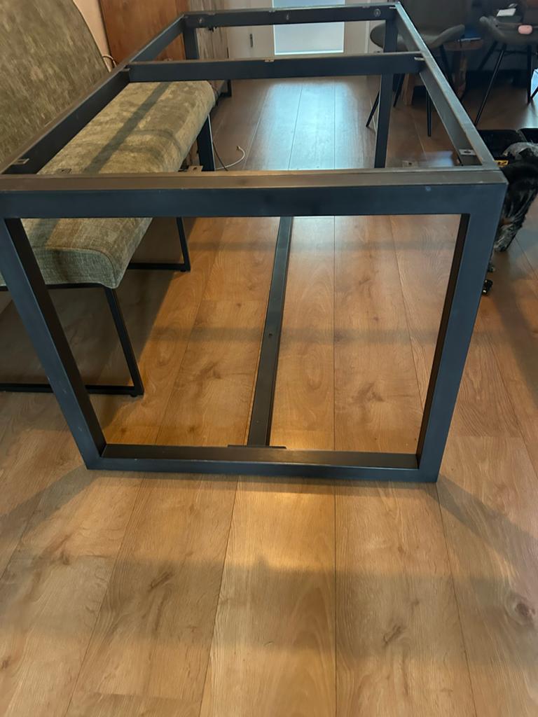 Metalen onderstel voor eettafel, Huis en Inrichting, Tafelonderdelen, Ophalen, 50 tot 100 cm, Zo goed als nieuw, Metaal