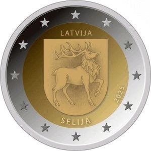 2 Euro Letland 2025 UNC - Regio Selija, Ophalen of Verzenden, Overige landen, 2 euro, Losse munt