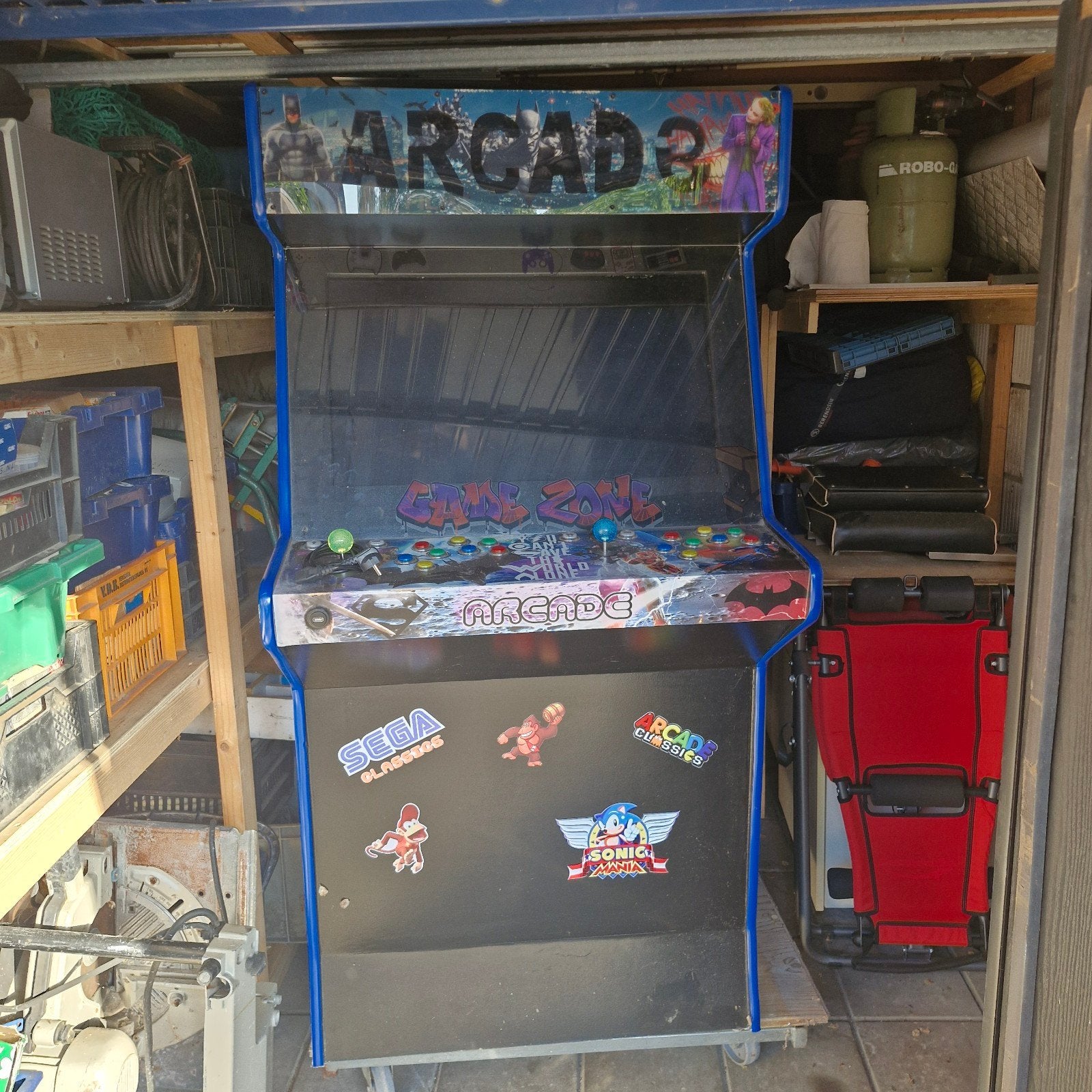 Arcade Kast met Batman en Superman Thema, Ophalen, Overige merken, Gebruikt