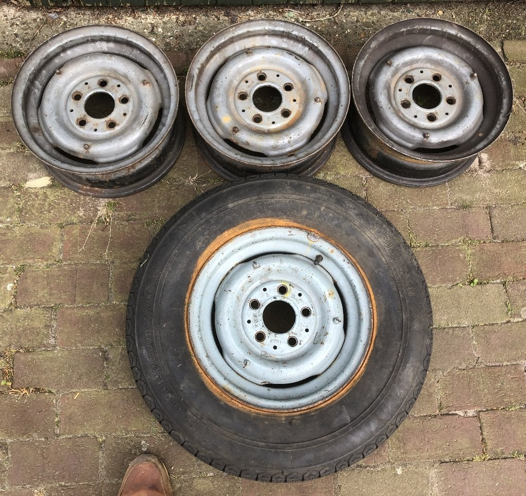 Mercedes-Benz Heckflosse, set van 4 velgen, Auto-onderdelen, Banden en Velgen, Ophalen, Overige, Gebruikt, 175 mm