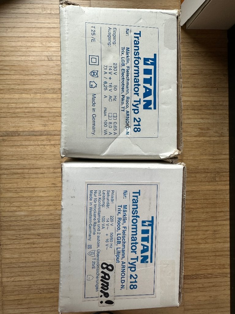 Titan 218 (voor Marklin) AC 100 VA! trafo zo goed als nieuw, Ophalen of Verzenden, Zo goed als nieuw, Märklin, Transformator of Voeding