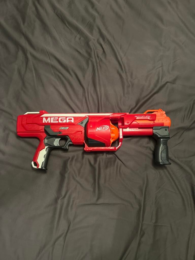 Nerf Mega Rotofury Blaster - Krachtige Speelgoedblaster, Ophalen of Verzenden, Zo goed als nieuw