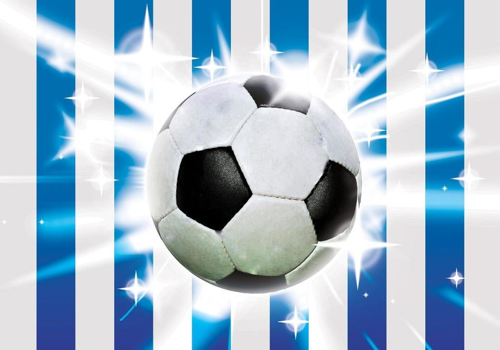 Voetbal behang Blauw Wit, Voetbalkamer, *Muurdeco4kids, Verzenden, Nieuw, Wanddecoratie