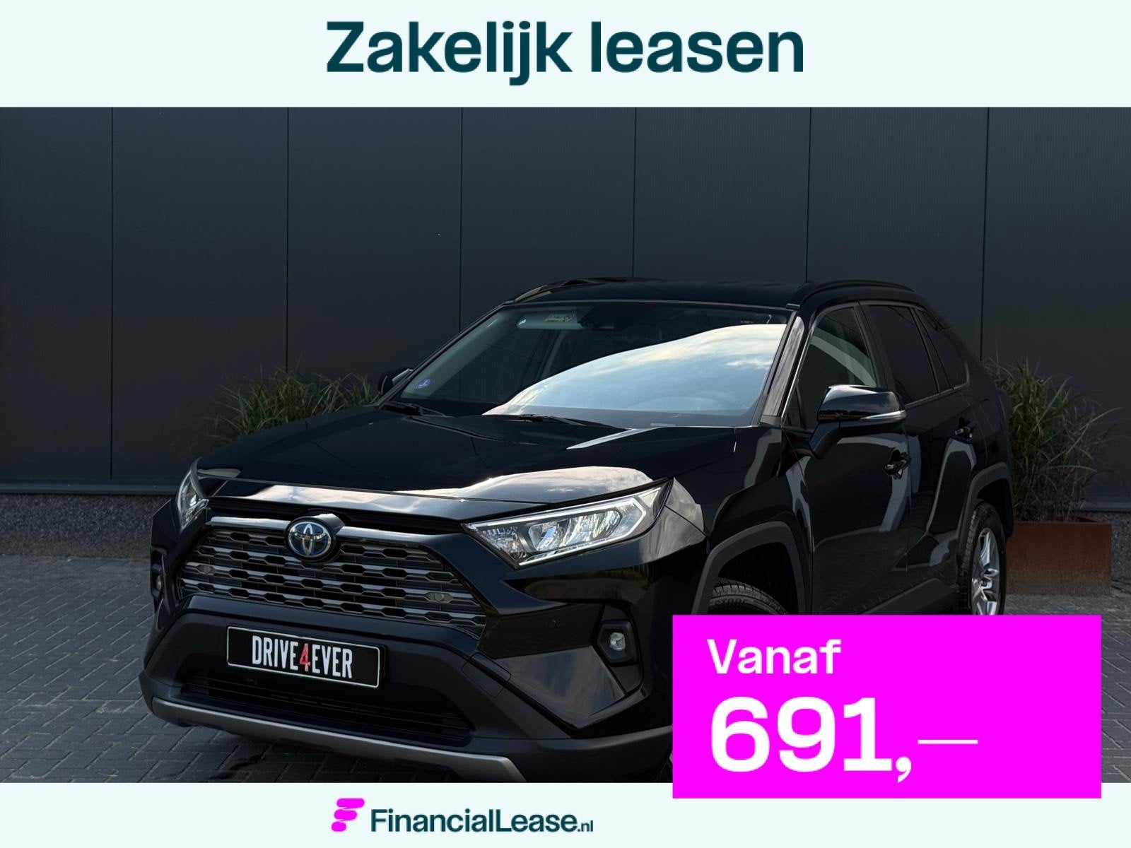 Toyota RAV4 2.5 MHEV Dynamic 2025 GARANTIE | TREKHAAK | NAVI, Automaat, Stof, Gebruikt, Zwart