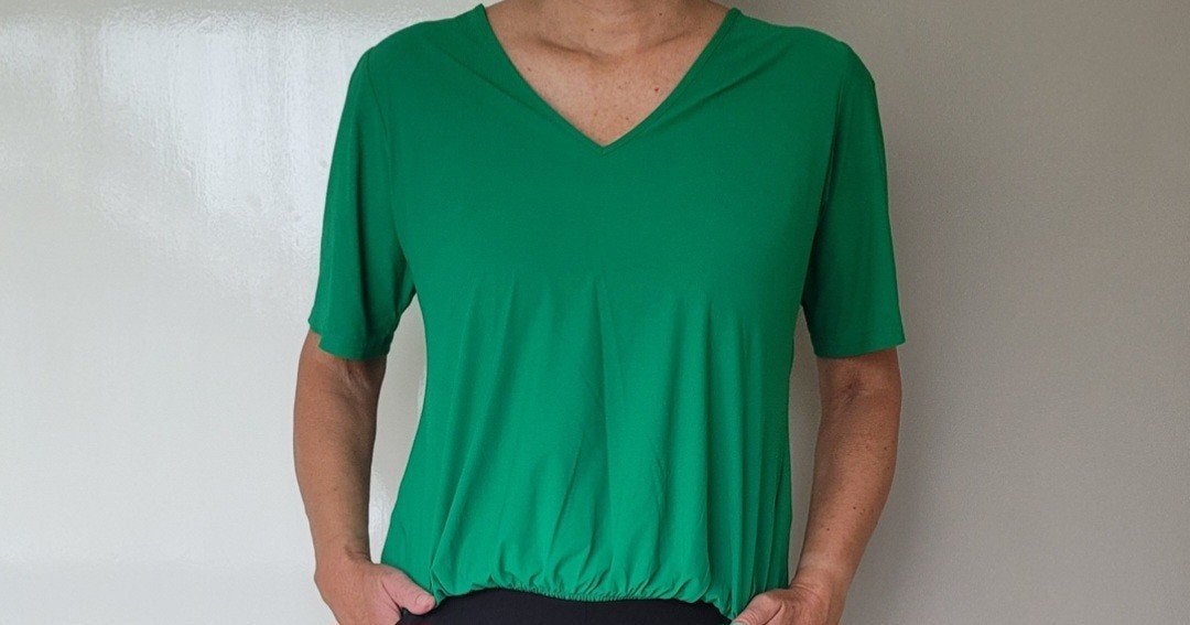 Studio Anneloes blouse M Groen Travelstof Top overhemd, Maat 38/40 (M), Studio Anneloes, Verzenden, Zo goed als nieuw