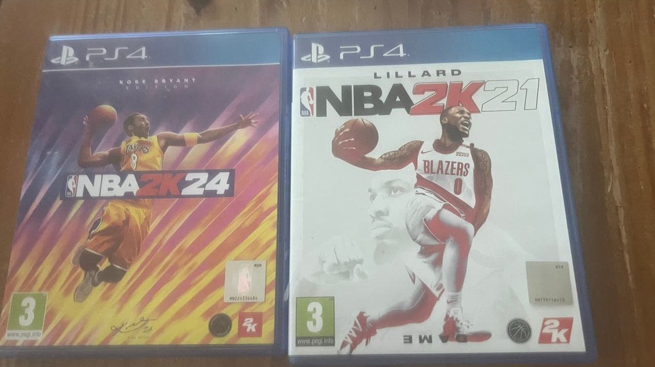 2 PS 4 spellen NBA 2K24 & NBA 2K21 - Basketbal Actie!, Spelcomputers en Games, Gebruikt, Eén computer, Ophalen of Verzenden, Sport